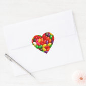 Colorful jellybean snoep hart sticker (Envelop)