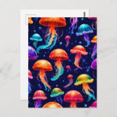 Colorful Jellyfish Briefkaart (Voorkant / Achterkant)