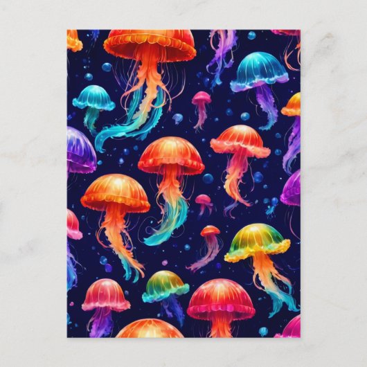 Colorful Jellyfish Briefkaart (Voorkant)