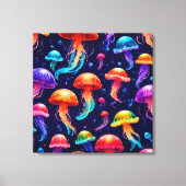 Colorful Jellyfish Canvas Afdruk (Voorkant)