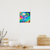 Colorful Jellyfish Poster (Keuken)