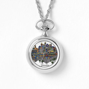 Colorful Jerusalem-keramiek Horloge