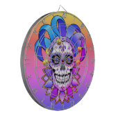 Colorful Jester Skull Dartbord (Voorkant Links)