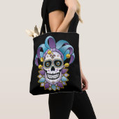 Colorful Jester Skull Draagtas (Dichtbij)