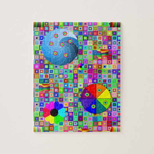 Colorful Jigzaag Puzzle Legpuzzel (Verticaal)