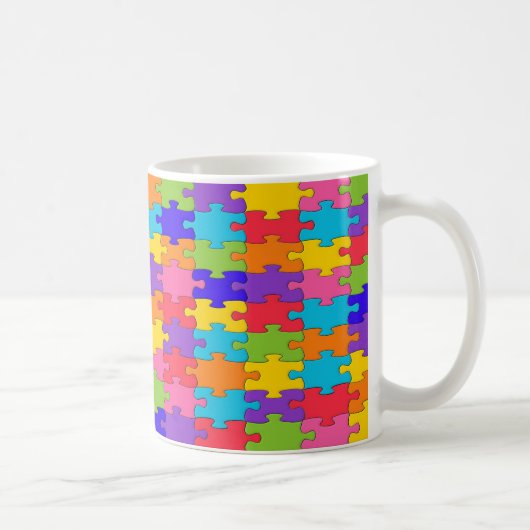 Colorful Jigzaag Puzzle Mok (Rechts)