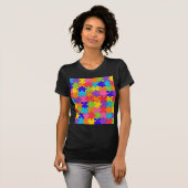 Colorful Jigzaag Puzzle Pattern T-shirt (Voorkant volledig)
