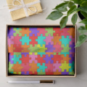 Colorful Jigzaag Puzzle Pattern Tissuepapier (Geschenk)