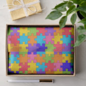 Colorful Jigzaag Puzzle Tissuepapier (Geschenk)