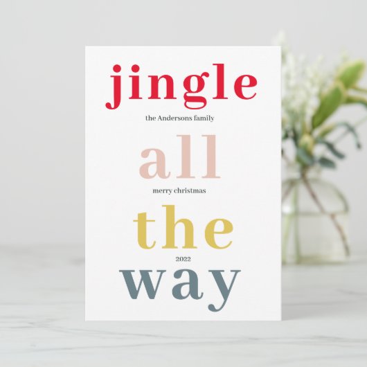 Colorful Jingle helemaal | PRETTIGE FEESTDAGEN (Staand voorkant)