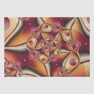 Colorful Joy Abstract Red Oranje Fantasy Fractal Tissuepapier