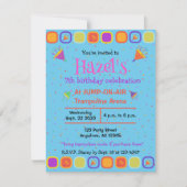 Colorful Joyeux anniversaire invitations anniversa (Devant)