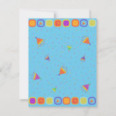 Colorful Joyeux anniversaire invitations anniversa (Dos)