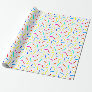 Colorful Joyful Sprinkles Confetti Pattern Gifts Cadeaupapier
