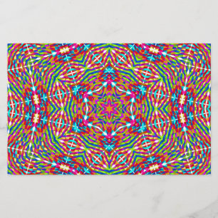 Colorful jumble Mandala Briefpapier