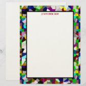 Colorful Jumble Stationery Paper Briefhoofd (Voorkant / Achterkant)