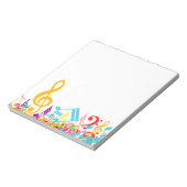 Colorful Jumked Musical Notes Notitieblok (Gedraaid)
