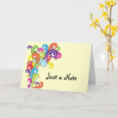 Colorful Just a Note Card Kaart (Gele Bloem)