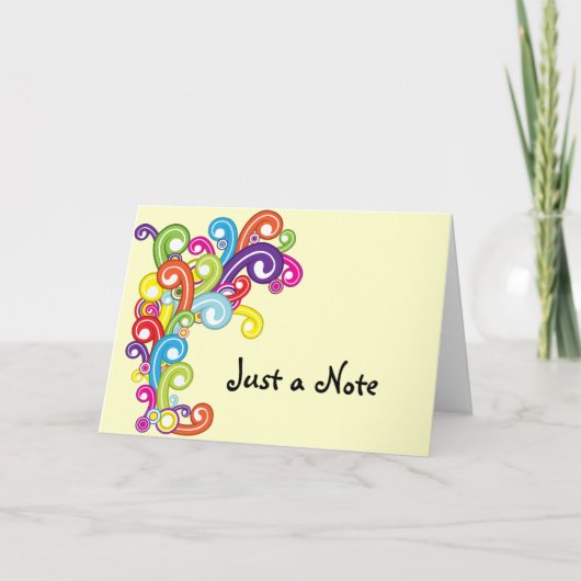 Colorful Just a Note Card Kaart (Voorkant)