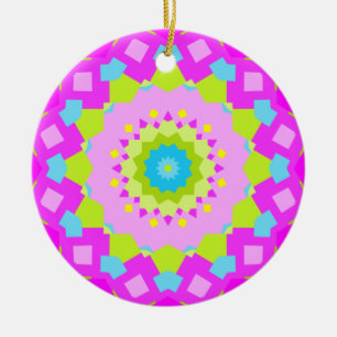 Colorful Kaleidoscoop Keramisch Ornament