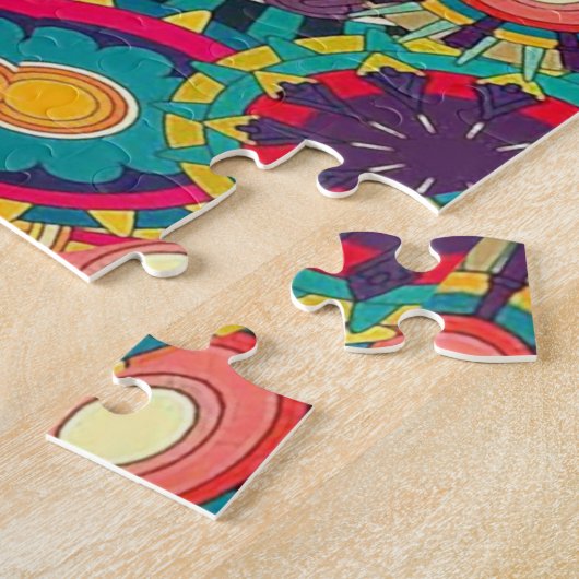 Colorful  Kaleidoscope Mandala Pattern Legpuzzel (Zijkant)