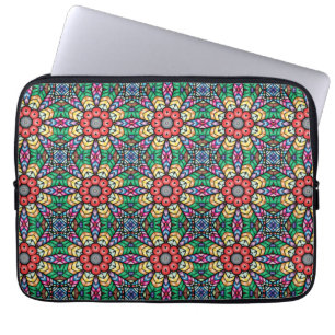 Colorful Kaleidoscope Patroon Laptop Sleeve