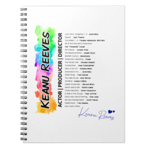 Colorful Keanu met Titel & Filmtekens Notitieboek