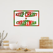 Colorful Keep Christus in het kerstPoster Poster (Keuken)