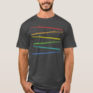 Colorful Kendo Sword Japan Martial Arts Japans S T-shirt