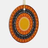 Colorful Kente Design Ceramic Ornament (Rechts)