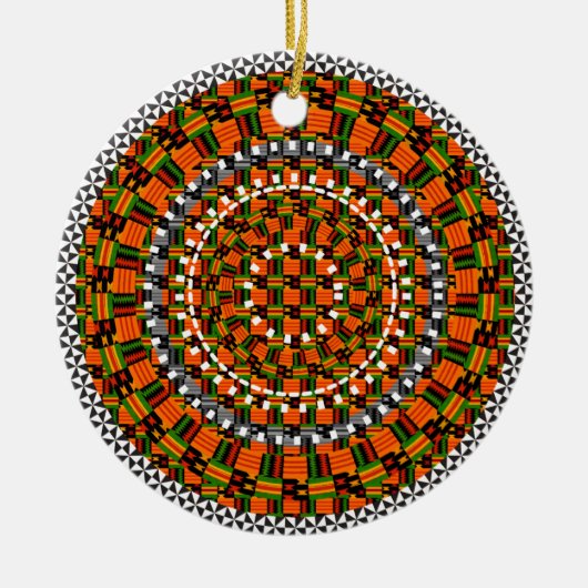 Colorful Kente Design Keramisch Ornament (Voorkant)