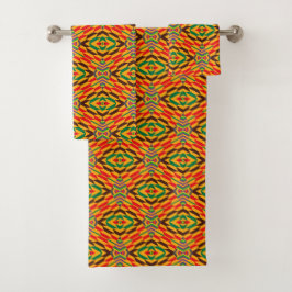 Colorful Kente Ethnic Patroon Bad Handdoek
