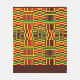Colorful Kente Fleece Deken