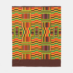 Colorful Kente Fleece Deken