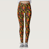 Colorful Kente Mode Leggings (Voorkant)