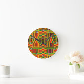 Colorful Kente Ronde Klok (Huis)