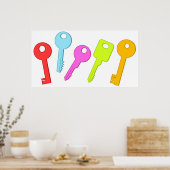 Colorful Keys Poster (Keuken)