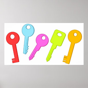 Colorful Keys Poster