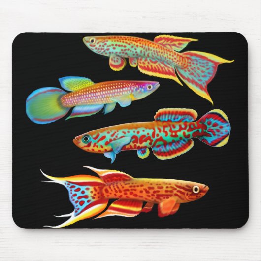 Colorful Killifish Mousepad Muismat (Voorkant)