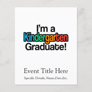Colorful Kinder Afstuderen Kindergarten Afstuderen Flyer