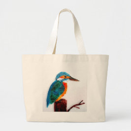 Colorful Kingfisher Art Grote Tote Bag