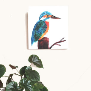 Colorful Kingfisher Bird Art Canvas Afdruk