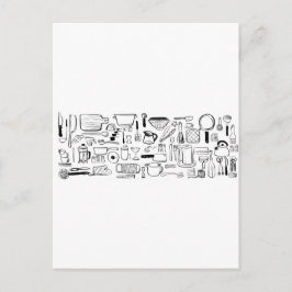 Colorful Kitchen Pattern Briefkaart