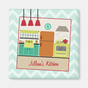 Colorful Kitchen Retro Magnet Magneet