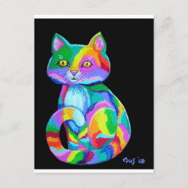 Colorful Kitten Briefkaart