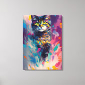 Colorful Kitty Cat Canvas Afdruk (Voorkant)