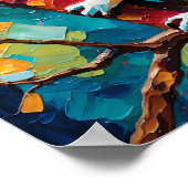 Colorful Koala on Tree – Modern Impasto  Poster (Hoek)