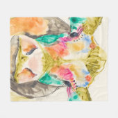 Colorful Koe Design Fleece Deken (Voorkant (Horizontaal))