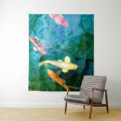 Colorful Koi Fish Wandkleed (In situ)