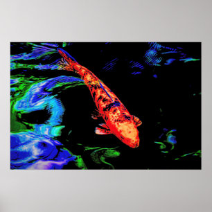Colorful Koi Poster